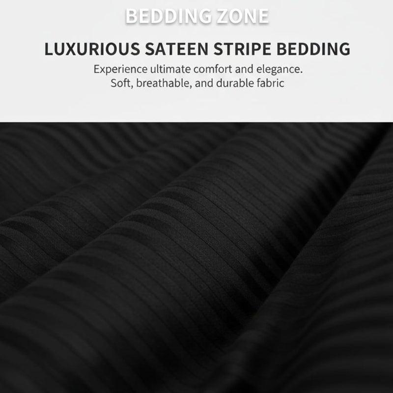 Bedding Zone King Bed Sheet Set - Charcoal - Image 5